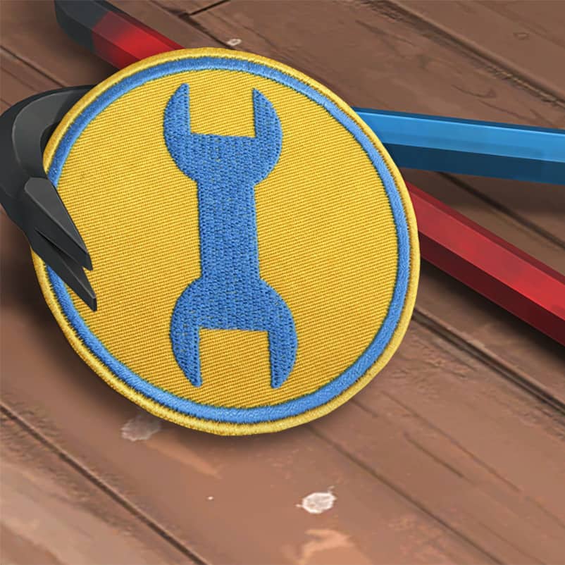 Team Fortress 2 Engineer Patch - Team Blu Embroidery